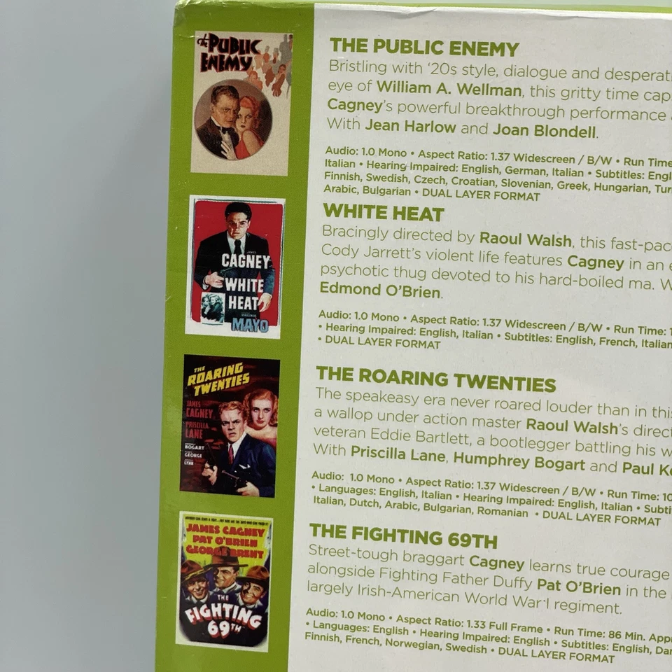 The James Cagney Collection [DVD] 4 Film Box Set • UK R2 • New & Sealed - Image 4 of 4