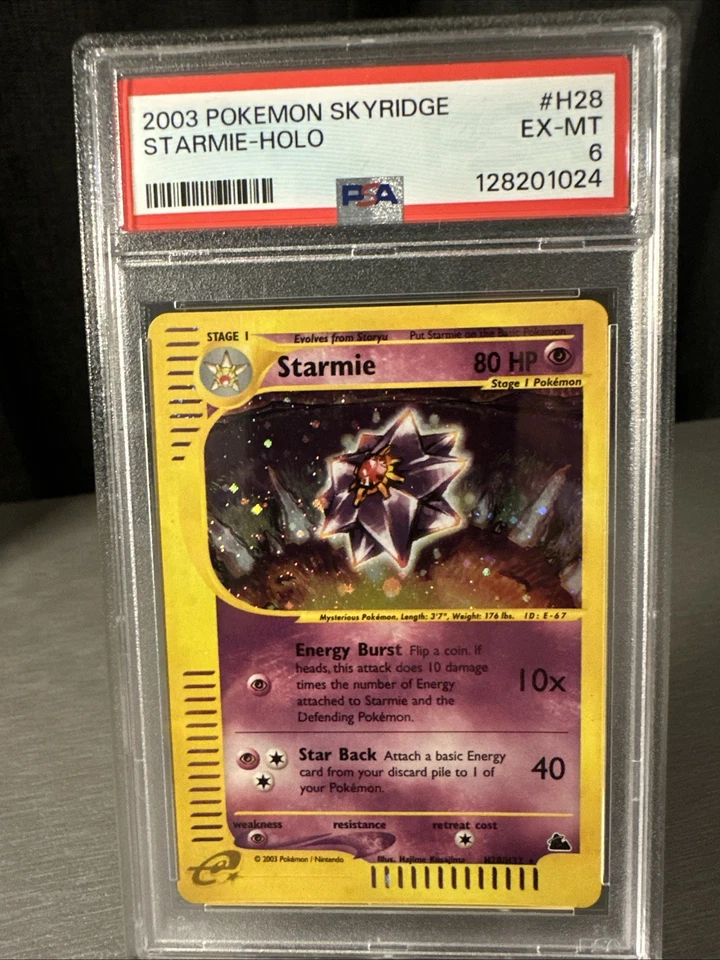2003 Pokemon Skyridge #H28 Starmie-Holo PSA EX-MT 6 - image 3 of 3