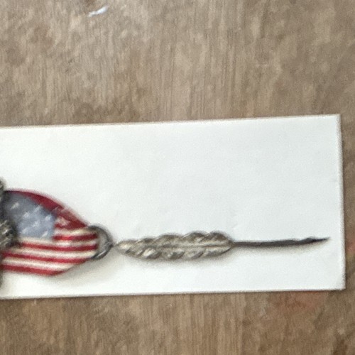 Antique Jr O.U.A.M. Junior Order UnitedAmerican MechanicsPatrioticRibbonBadg Pin