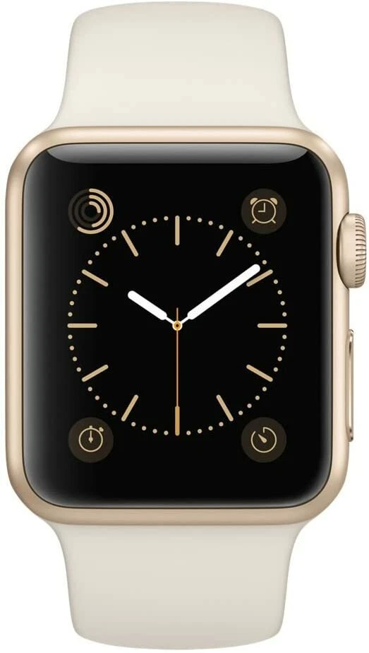 Apple Smart Watch 1st 38mm MLCJ2LL/A Gold Aluminum Case Antique White Sport Band - Image 4 of 4