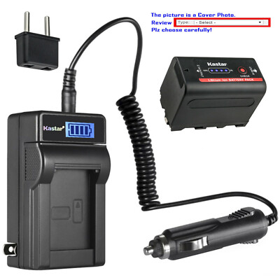 Kastar NP-F780 Battery LCD AC Charger for Sony CCD-TRV26 CCD-TRV27 CCD-TRV300