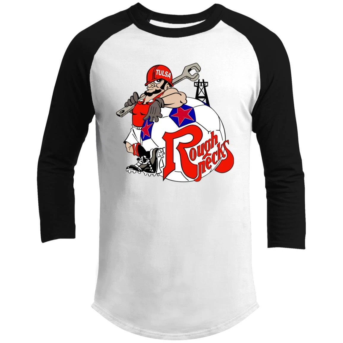 Tulsa Roughnecks Raglan Shirt Franchise NASL Soccer