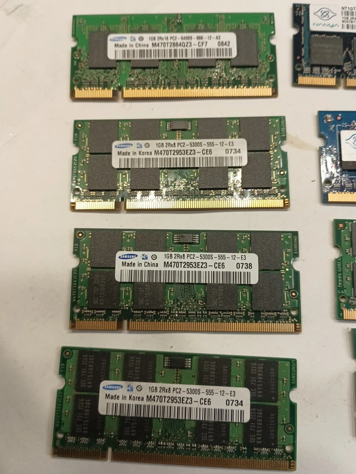 8 Barrettes de mémoires RAM de 1GB PC2 pour PC portable , kafr78 - Photo 2/4