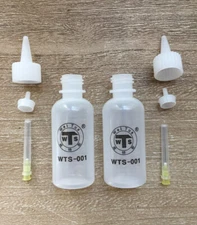 Needle Pump Dispenser Plastic Bottle 50ml For Alcohol Flux Acetone USA Ship x 2