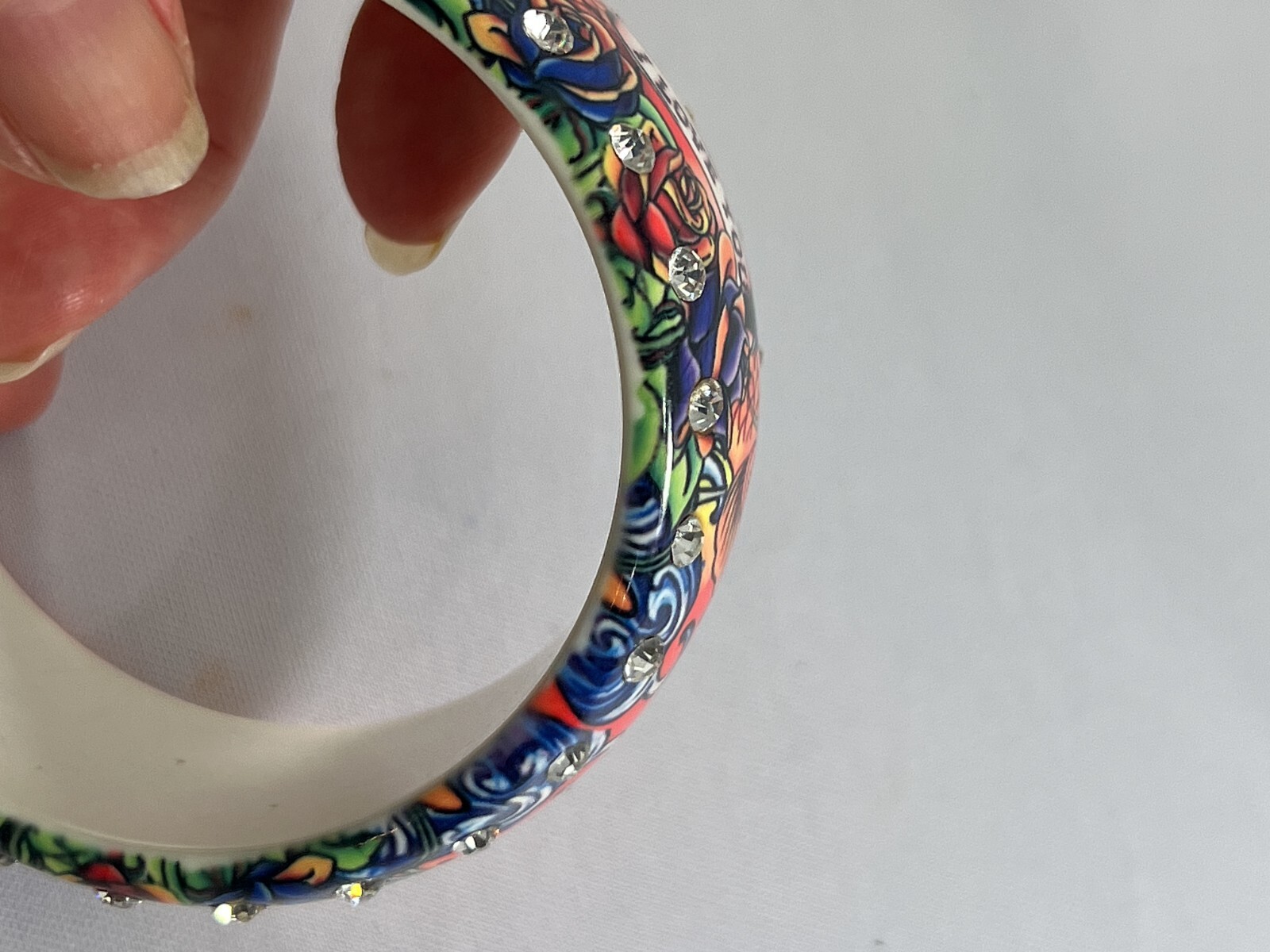 Funky Chunky Wide Bangles Bracelets Multicolor Pe… - image 5