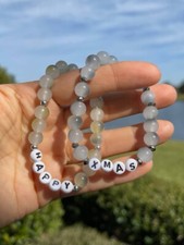 Handmade Happy Christmas beaded bracelets set Adult/Kid