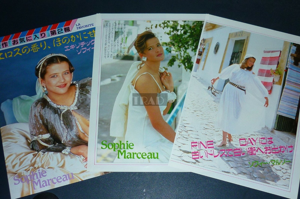 SOPHIE MARCEAU sexy 1984 JPN Picture Clipping 3-SHEETS(4pgs) #oe/u