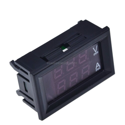 DC 100V 10A Red+Red LED Voltmeter Ammeter Panel Amp Dual Gauge LED Voltage Meter - Picture 7 of 9
