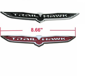 Brand New 1x Red Or Black Hawk Trailhawk Badge 8 Inch Emblem Ebay