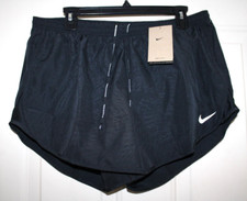 NWT Nike Dri-FIT Tempo Brief-Lined Print Women's Large XL Running Shorts Black