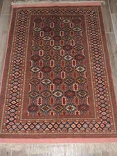 4x6ft. Handmade Afghan Turkoman Wool Rug