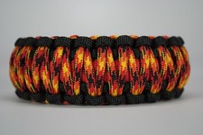550 Paracord Survival Bracelet King Cobra Black/Red/Fireball "Made in the USA"