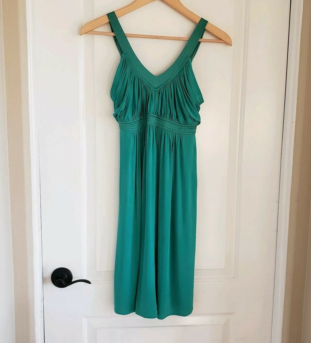 BCBG Maxazria Women's Small Sleeveless Green High Waist Fit