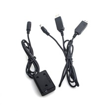 NP-FW50 Dummy Battery 5V 2A Dual DC Power Bank USB Cable For Sony A7 A7RII A6500
