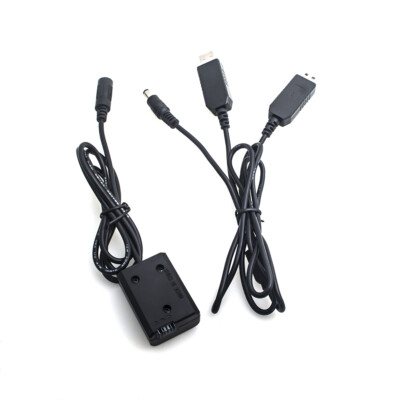 NP-FW50 Dummy Battery&5V 2A Dual DC Power Bank USB Cable For Sony A7 A7RII A6500