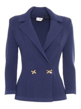 ELISABETTA FRANCHI Blazer in maglia con fiocchi gioiello  MK64S51E2  P/E25