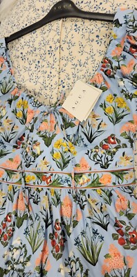 NWT Agua By Agua Bendita Palmera Magdalena Dia Cotton Midi Dress, Size S