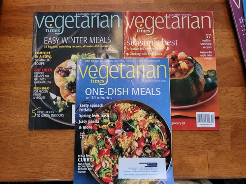 Vegetarian Times magazines Jan/Feb '14 March '12 Oct '10 seasonal recipes EUC