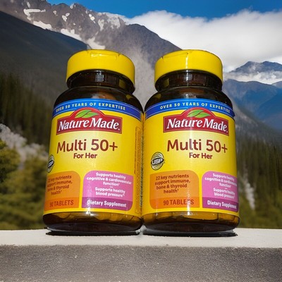 Nature Made Multi for Her 50+ No Iron ( 90 tablets ) 22 key Nutrients