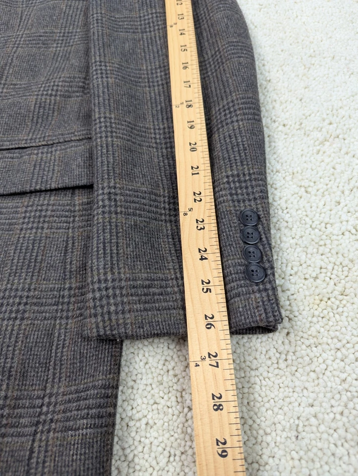 Abrigo Deportivo Para Hombre 40L Marrón Lana a Cuadros Blazer Traje Chaqueta De Colección Camelhair Tweed Foto 4 de 4