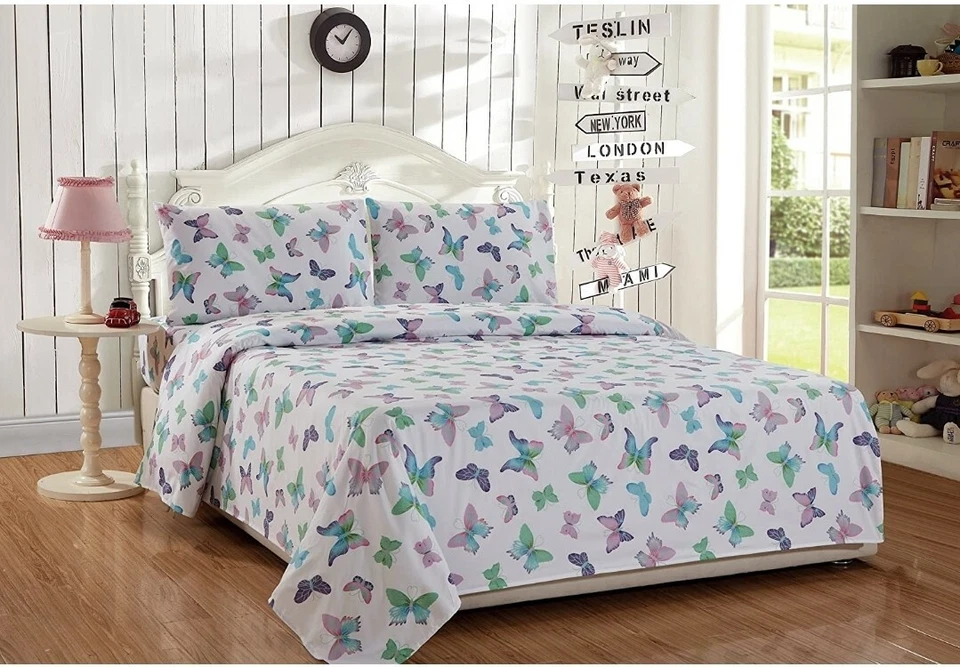 5 pc Mk Collection Reversible Comforter Set Butterfly - Image 3 of 3