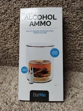 BarMe Alcohol Ammo 6 Bullet-Shaped Stainless Steel Drink Chillers New In Box