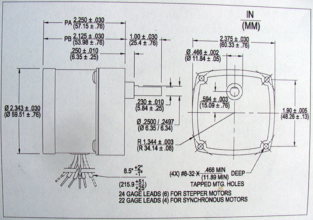 Hurst Model PB P/N 3204-029 Geared Permanent Magnet AC Synchronous Motor