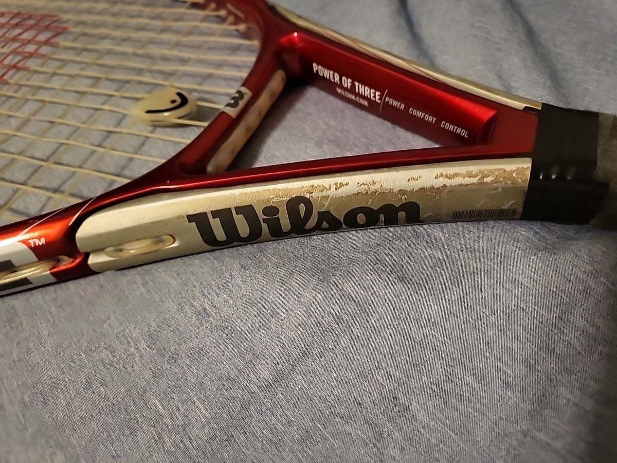 Wilson Triad 5 Five Over Sized OS 110 Sq In Tennis Racquet Good