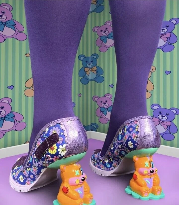 Orange and cheap purple heels