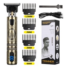 LCD Electric Beard Trimmer Cordless Hair Clippers Cutting Barber Shaver Machine