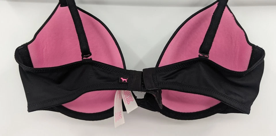 Victoria's Secret PINK Bra Women's 34C Black Demi-READ - Image 4 of 4