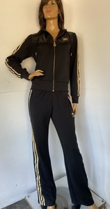 Adidas Tracksuit Set LTD EDITION RARE Black Gold Stripes Jacket Pants SZ M 14 | eBay