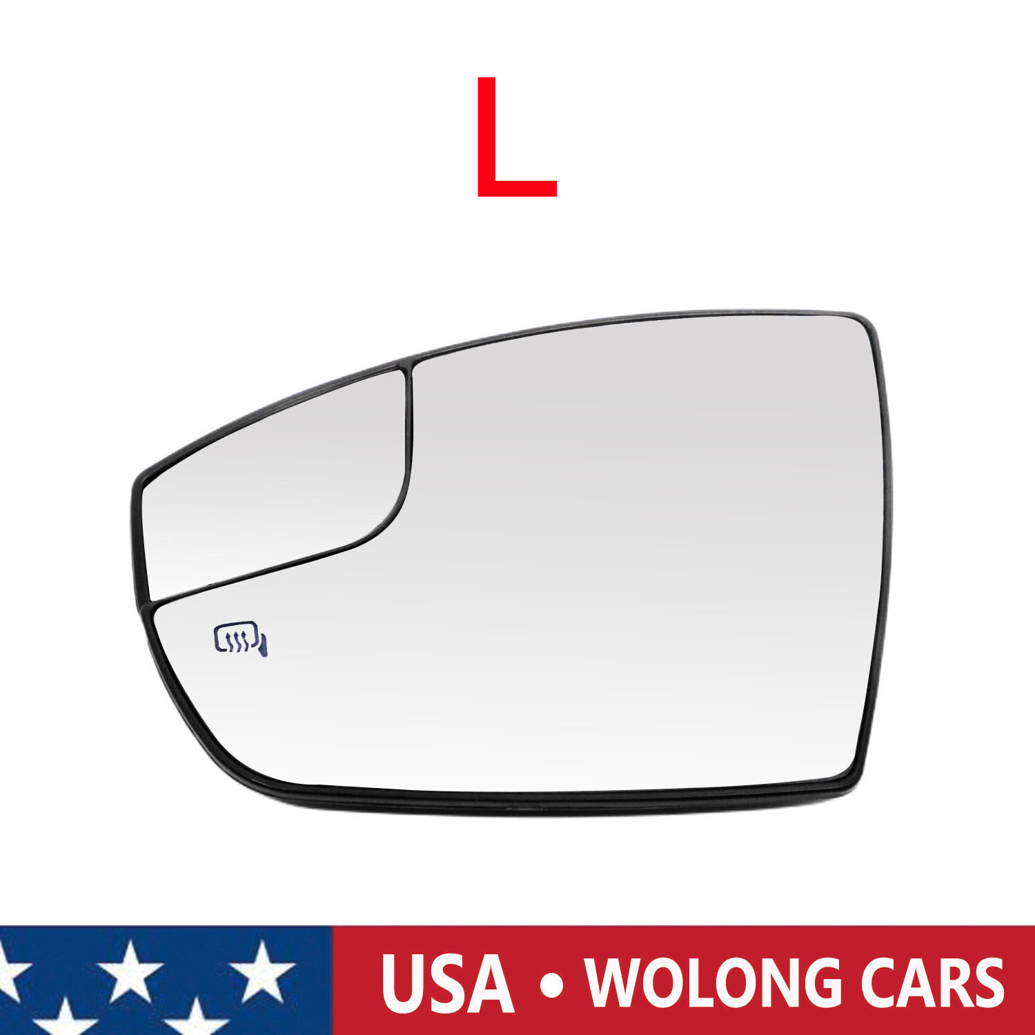Heated Left Side Mirror Glass for Ford Escape C-Max CJ5Z17K707G-image