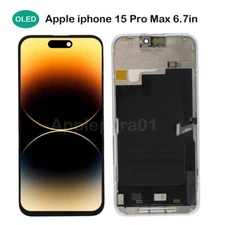 For iPhone 15 Pro Max Soft OLED Display Screen Touch Assembly Replacement Black