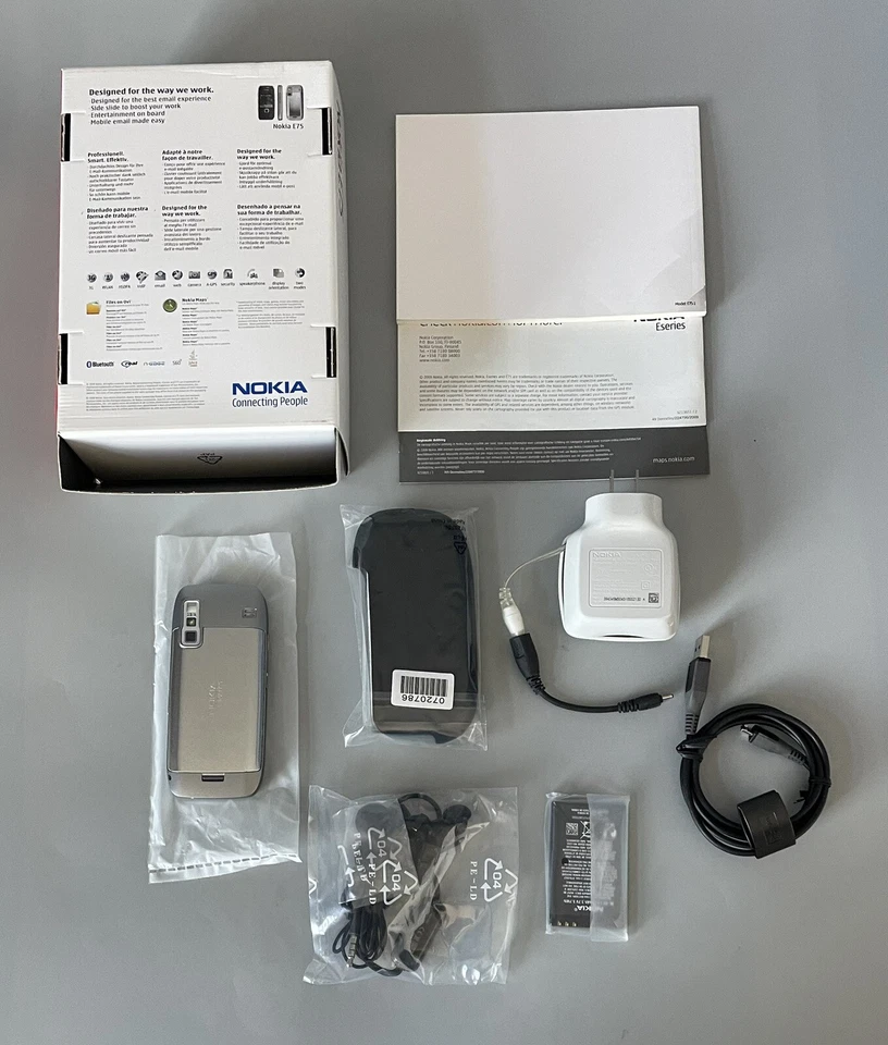 Nokia E75 Slider Phone — New Open Box — Complete — Red — See Description - Image 2 of 4