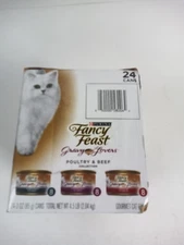 Purina Fancy Feast Wet Gravy Lovers Cat Food Variety Pack, Poultry & Beef - 24 P
