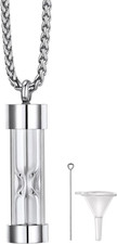 Urn Necklaces for Ashes for Women Men Cremation Pendant Necklace for Ashes Stain