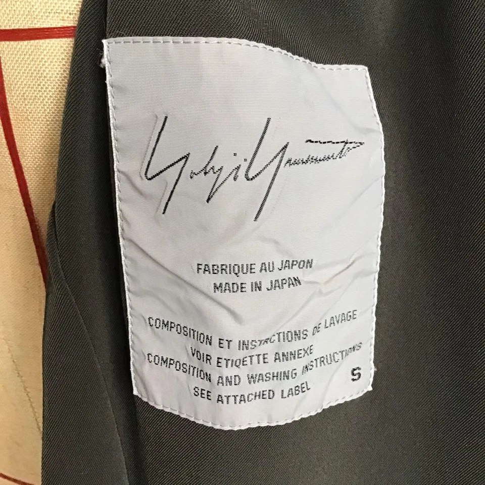 USED YOHJI YAMAMOTO 90S KHAKI COAT, SIZE SMALL, EXCELLENT CONDITION GOOD - Изображение 4 из 4