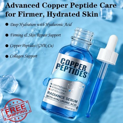 GHK-Cu Copper Peptide Hyaluronic Acid Face Serum Hydration