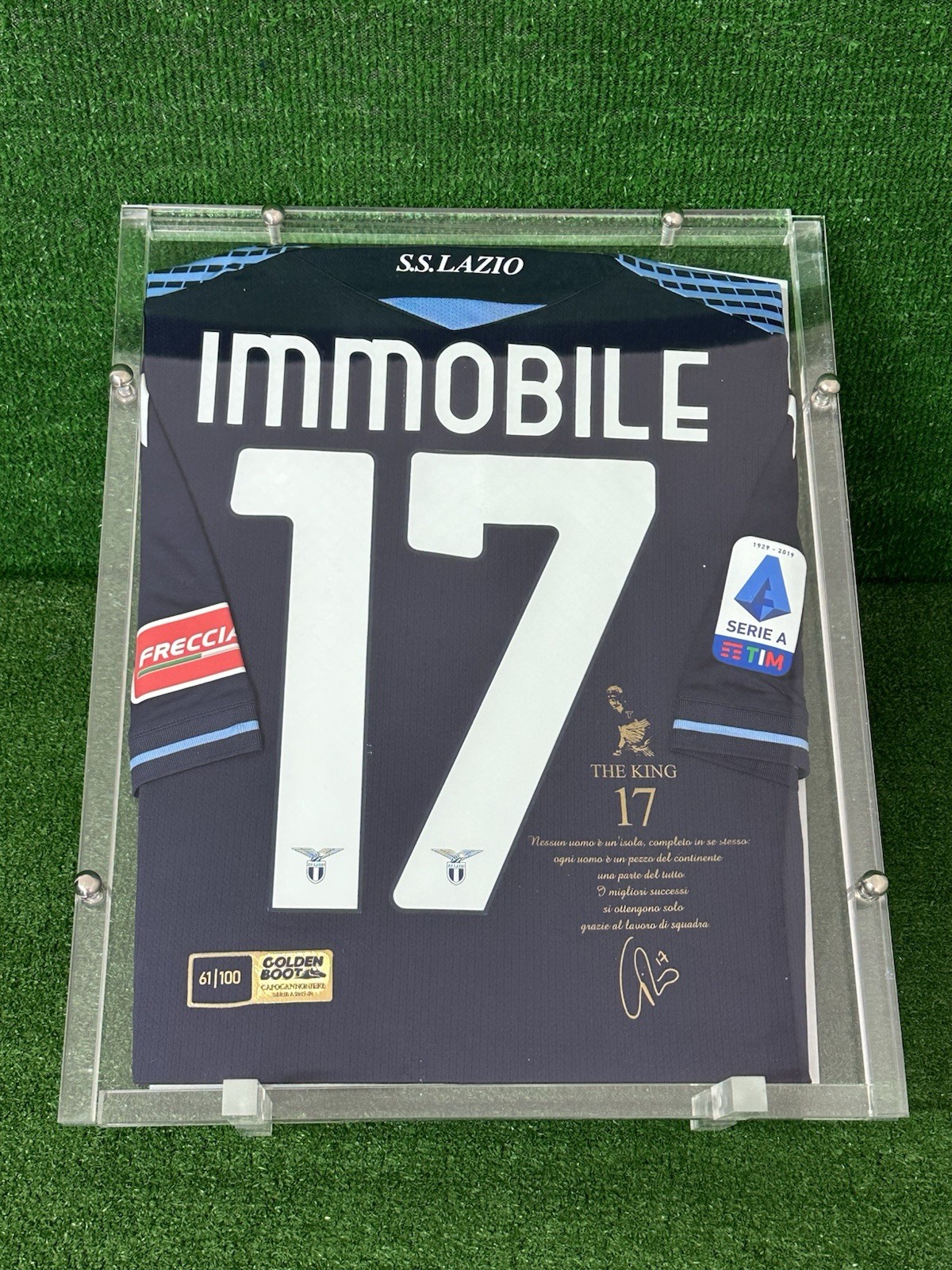 Teca Maglia Lazio IMMOBILE Scarpa D'Oro No Match Worn Shirt No Indossata Jersey