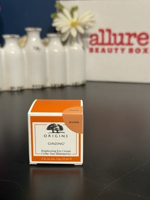 ORIGINS EYE GINZING BRIGHTENING EYE CREAM WARN 0.5oz/15ml NIB
