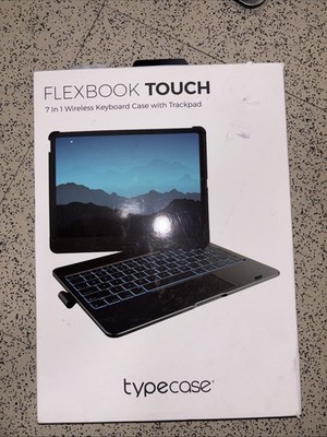 NEW Typecase FLEXBOOK TOUCH 7-In-1 Wireless Keyboard Case with Trackpad (Black)