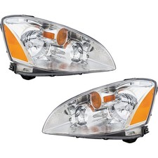 Headlight Set For 2002 2003 2004 Nissan Altima Left And Right With Bulb 2pc