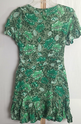 green emerald velvet dress Sundown" Boho Dress