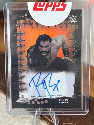 2025 Topps WWE Cactus Jack Roman Reigns Famed Phantoms Auto Orange /25 Case Hit!