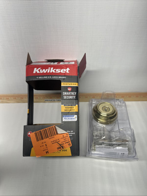 Kwikset Polished Brass Single Cylinder Deadbolt Security B32