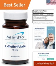 L-Methylfolate 10 mg - Supports a Healthy Mindset - Active Folate for Methyla...