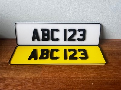 Display 3D gedruckte individuelle Nummernschilder, personalisiert, individuell, Plakette