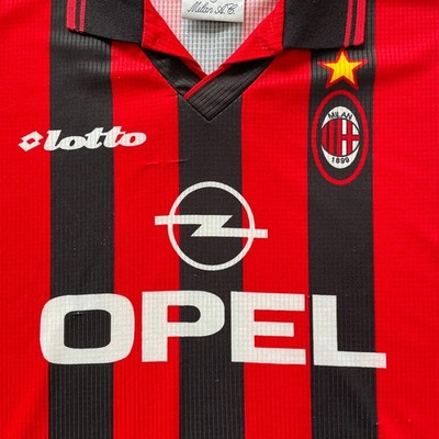AC Milan 1997/1998 Lotto Vintage Home Football Shirt Soccer Jersey