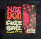 Pink Needoh FUZZ BALL Flower Power Nee Doh Squish Stress Ball NEE-DOH Fuzzball — photo 1
